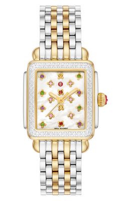 MICHELE Deco Mid Fleur Diamond Special Edition Bracelet Watch