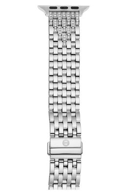 MICHELE Diamond 20mm Apple WatchÂ Bracelet Watchband in Chrome