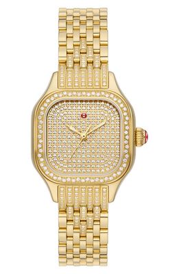 MICHELE Meggie Diamond Pavé Bracelet Watch, 29mm in Gold 