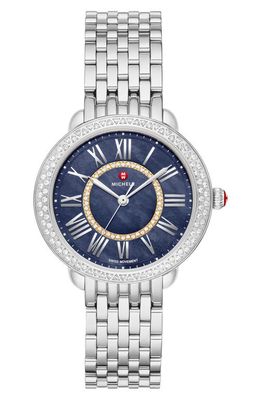 MICHELE Serein Mid Diamond Bracelet Watch, 36mm in Stainless Steel 