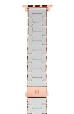 MICHELE Silicone 20mm Apple Watch Watchband in Light Grey