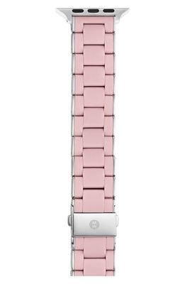 MICHELE Silicone 20mm Apple Watch Watchband in Pink