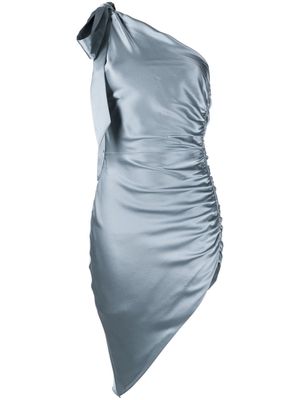 Michelle Mason asymmetric silk minidress - Blue