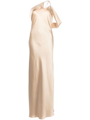 Michelle Mason bias-cut one-shoulder gown - Gold