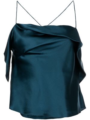 Michelle Mason cowl neck cami top - Blue