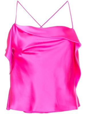 Michelle Mason cowl neck cami top - Pink