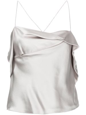 Michelle Mason cowl neck cami top - Silver