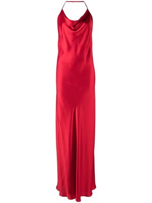 Michelle Mason cut-out detail gown dress - Red