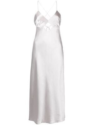 Michelle Mason cut-out detail midi dress - Silver