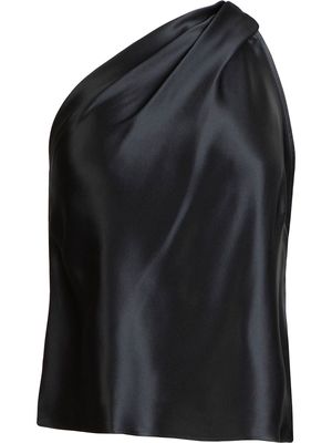 Michelle Mason draped one-shoulder blouse - Black
