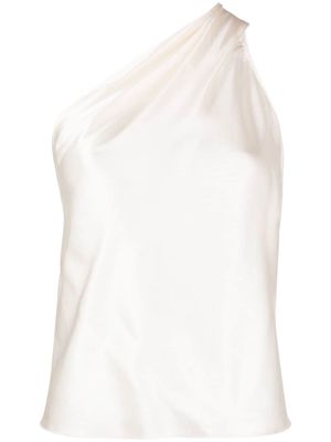 Michelle Mason one-shoulder silk top - Blue