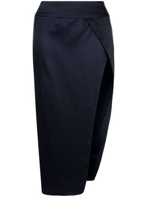 Michelle Mason silk wrap skirt - Blue
