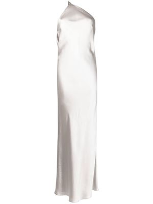 Michelle Mason single-shoulder maxi dress - Grey