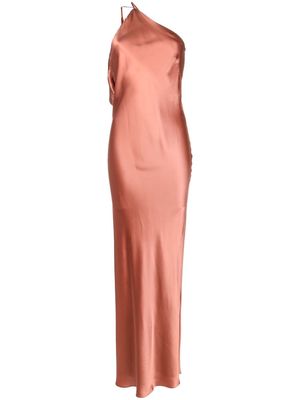 Michelle Mason single-shoulder maxi dress - Orange