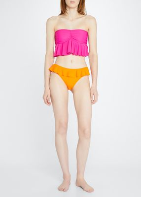 Michelle Ruffle Bandeau Bikini Top