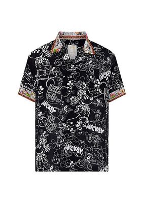 Mickey Mouse Button-Front Shirt