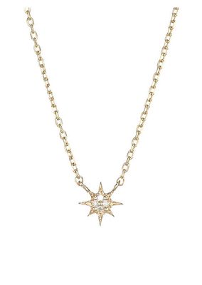 Micro Aztec North Star Diamond & Gold Necklace