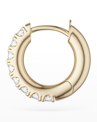 Micro Hoop Mini Pave Earring, Single