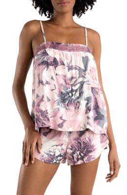Midnight Bakery Moonlight Beach Floral Camisole Short Pajamas in Mauve