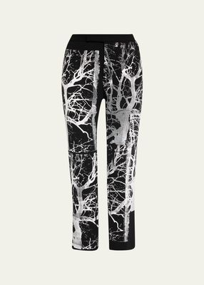 Midnight Forest Printed Narrow Trousers
