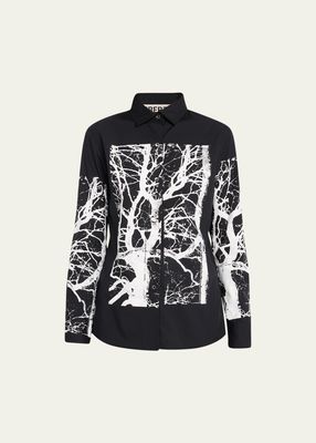Midnight Forest Printed New Classic Shirt