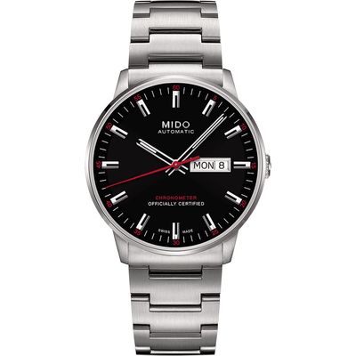 MIDO Commander Chronometer Bracelet Watch, 40mm in Silver/Black 