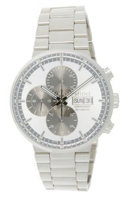 MIDO Commander II Chronograph Bracelet Watch, 42.5mm in Metallic Silver 