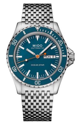 MIDO Ocean Star Tribute Automatic Watch, 40.5mm in Silver/Blue/Silver 