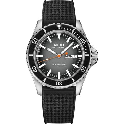 MIDO Ocean Star Tribute Gradient Rubber Strap Watch, 40.5mm in Grey Gradient 