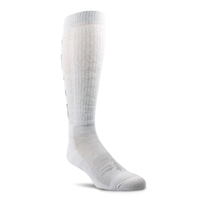 Midweight Over the Calf Western Boot Socks in Grey Spandex/Polyester, Size: Medium Regular by Ariat