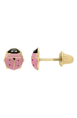 Mignonette 14K Gold Ladybug Stud Earrings