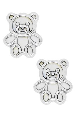 Mignonette Sterling Silver Teddy Bear Stud Earrings