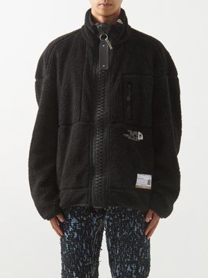 Mihara Yasuhiro - Exaggerated-zip Fleece Jacket - Mens - Black