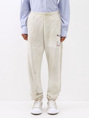 Mihara Yasuhiro - X Champion Patchwork Jersey Track Pants - Mens - White