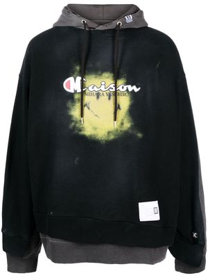 Miharayasuhiro Modified X Champion cotton hoodie - Black
