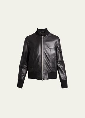 Mika Leather Bomber Jacket