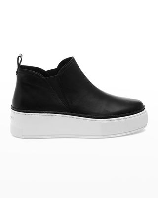 Mika Leather Slip-On Low Booties