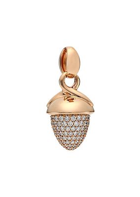 Mikado Bouquet 18K Rose Gold & Diamond Pavé Acorn Pendant