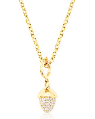 MIKADO BOUQUET 18K Yellow Gold Diamond Pave Pendant