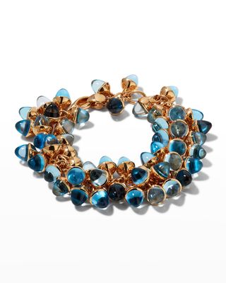 Mikado Flamenco 18k Rose Gold Multi-Topaz Bracelet in Sky