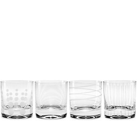 Mikasa Cheers Set of 4 Double Old Fashioned Gla sses