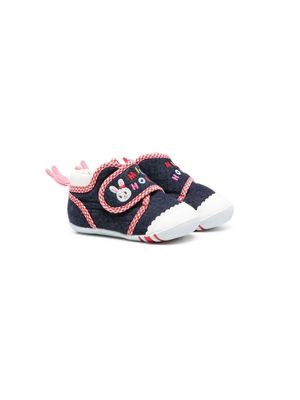 Miki House Bunny touch-strap sneakers - Blue