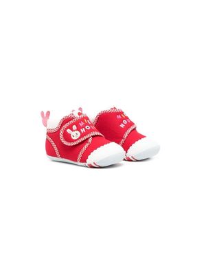 Miki House Bunny touch-strap sneakers - Red