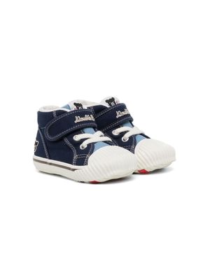 Miki House embroiderd-logo touch-strap sneakers - Blue