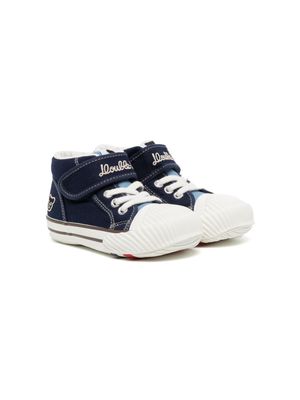 Miki House embroidered-logo touch-strap sneakers - Blue