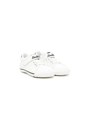 Miki House embroidered touch-strap sneakers - White