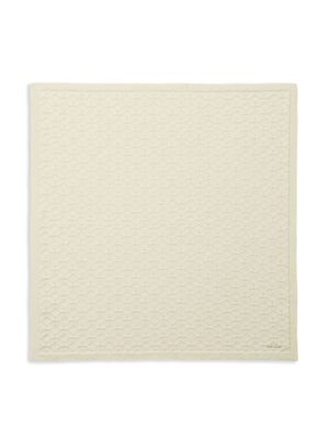 Miki House square-shape organic cotton blanket - Neutrals