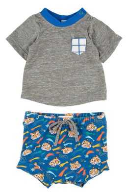 Miki Miette Christopher T-Shirt & Shorts Set in Blue