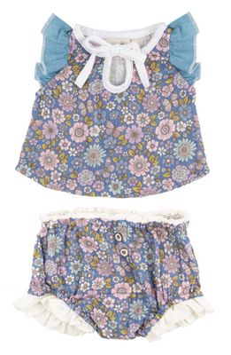 Miki Miette Kacey Floral Ruffle Top & Bloomers Set in Topanga