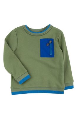 Miki Miette Kids' Indie Colorblock Sweatshirt in Spearmint